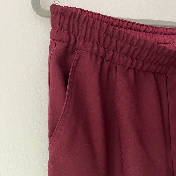Wine Burgundy Crepe Gap Pants - Picture 2 of 4
